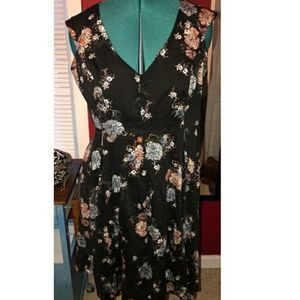 Black floral dress